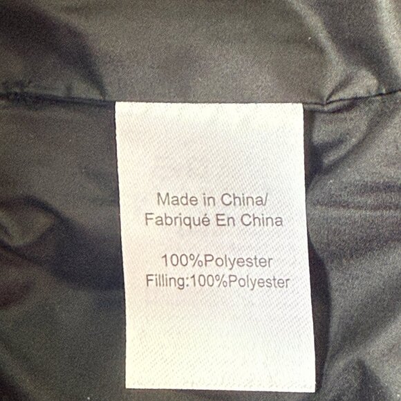 PACIBE Puffer Vest Womens M Black Quilted Sleeveless Polyester Zip Front Warm - Picture 6 of 7